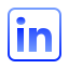 LinkedIn logo line icon