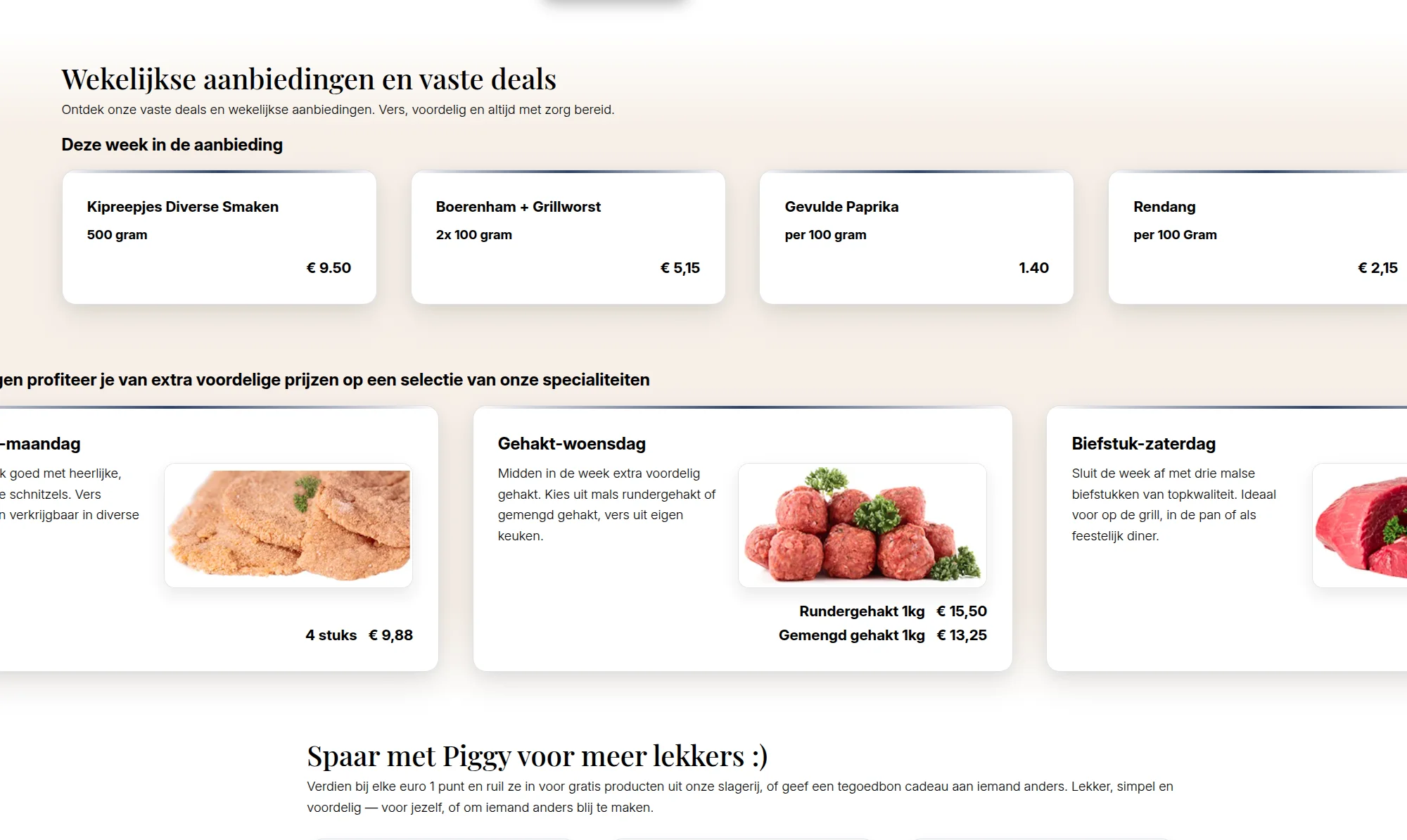 Screenshot van de website van Slagerij Ophuis, een ambachtelijke slagerij in Erp. Web & systeem development door TerraBytz.