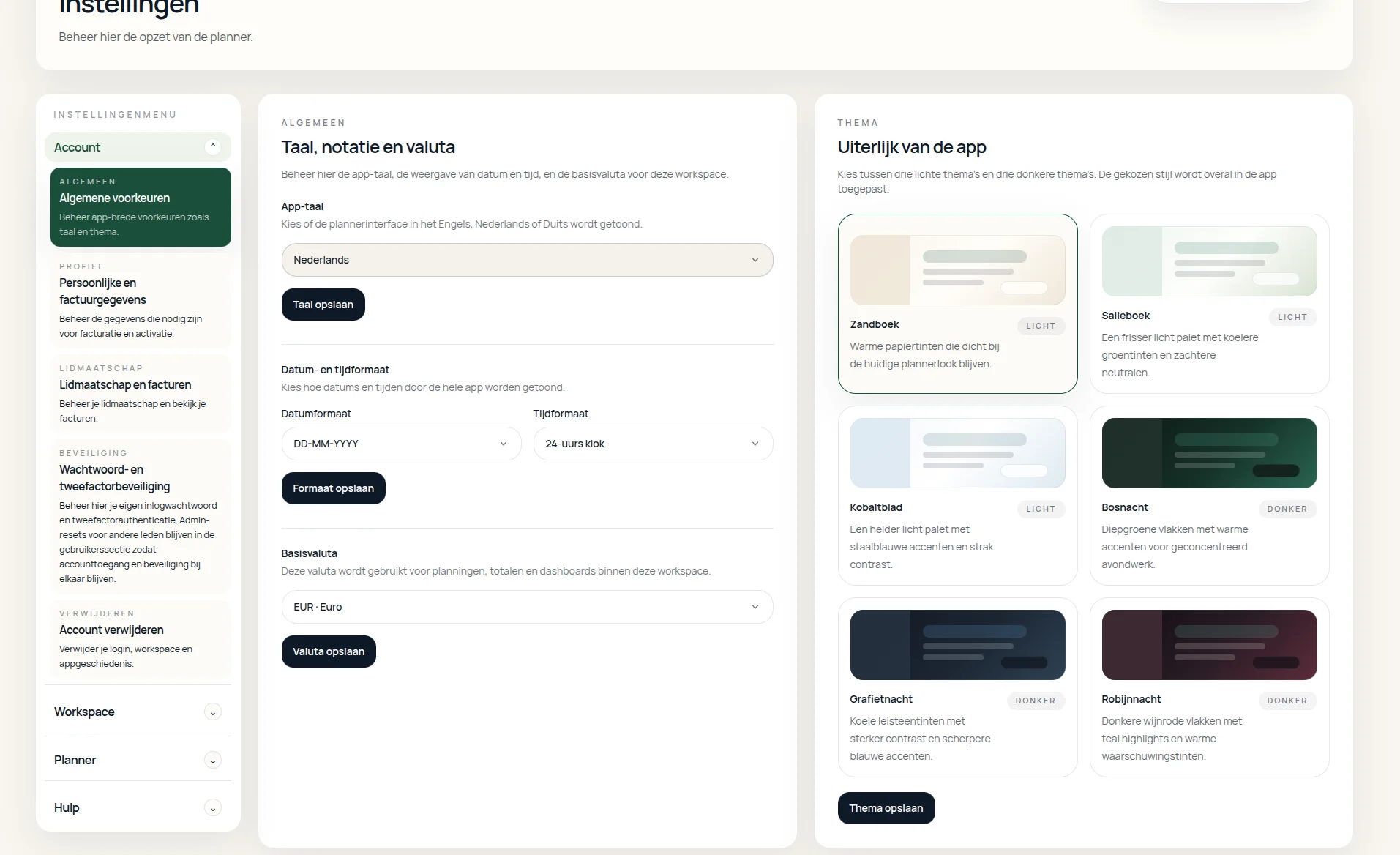 Screenshot van de website van FlowyZ, een cashflowplanning app. Web & systeem development door TerraBytz.